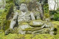 Neptune sculpture, a statue in famous park of the monsters in Bomarzo Italy